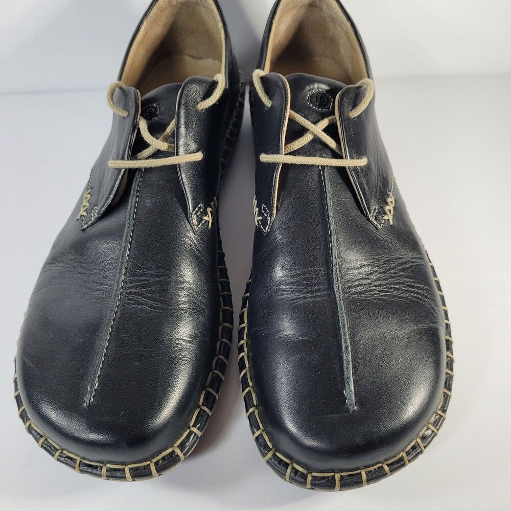Josef Seibel Shoes Womens Size 8 EU 39 Black Leather Comfort Oxford Walking - Picture 2 of 9